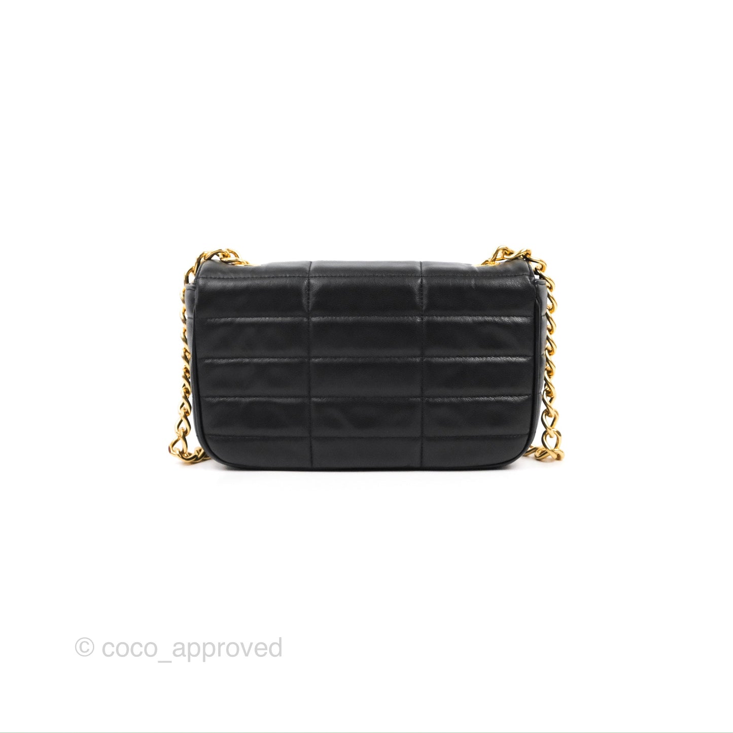 Celine Matelasse Monochrome Celine Shoulder Bag Black Quilted Goatskin