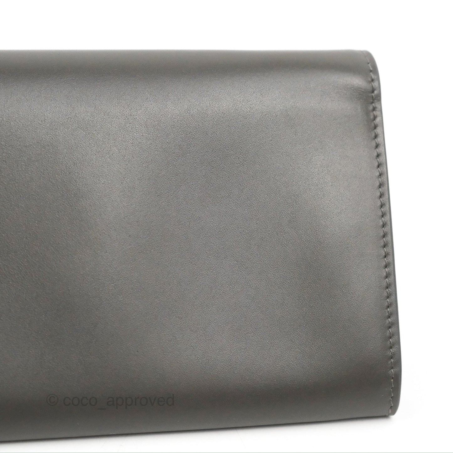 Celine C Wallet On Chain WOC Grey Smooth Calfskin