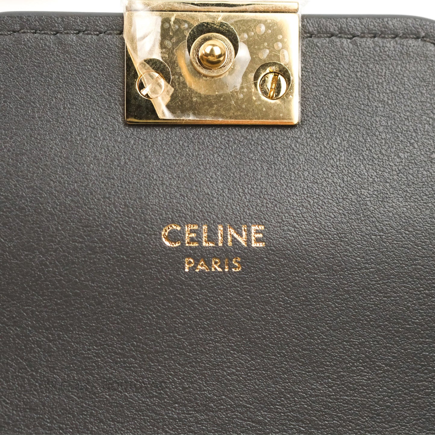 Celine C Wallet On Chain WOC Grey Smooth Calfskin