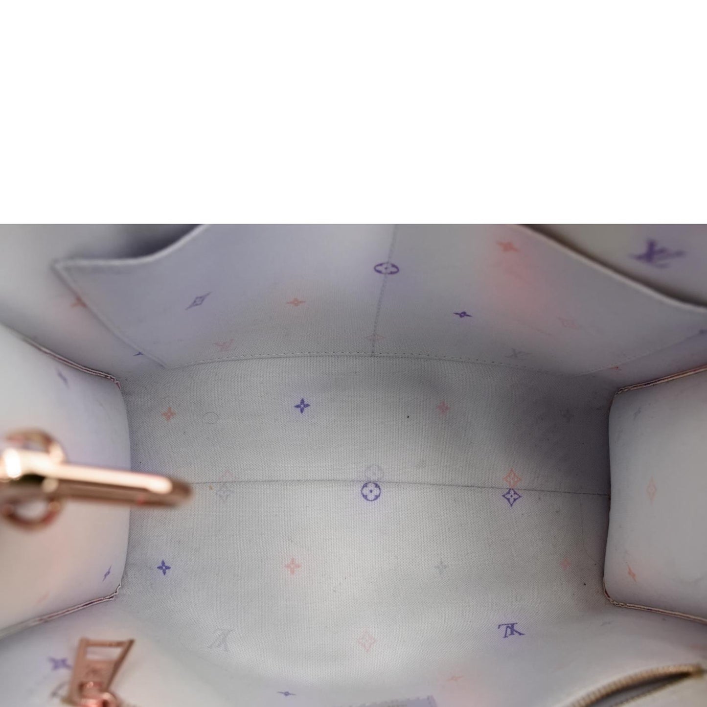 LOUIS VUITTON Women Onthego PM Monogram Coated Canvas Tote Sunrise Pastel