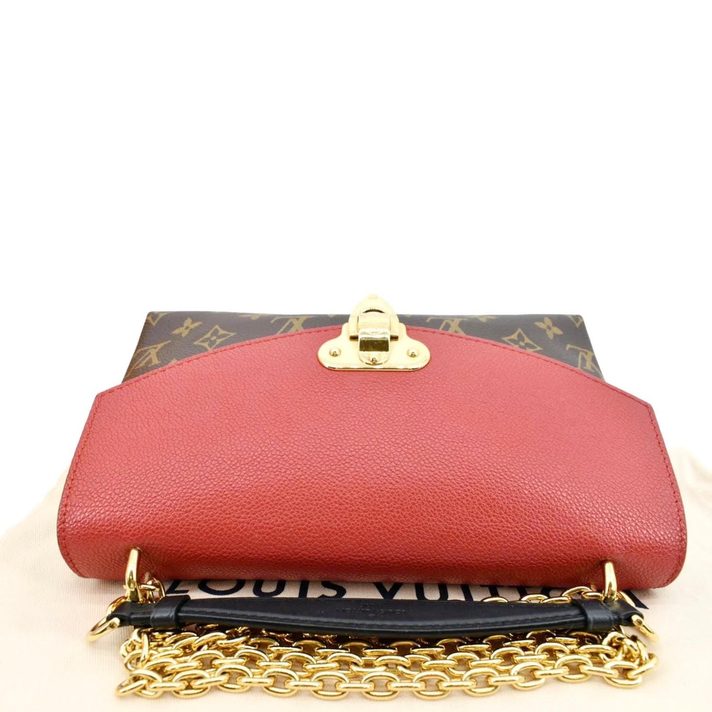 LOUIS VUITTON Saint Placide Monogram Canvas Crossbody Bag Cerise