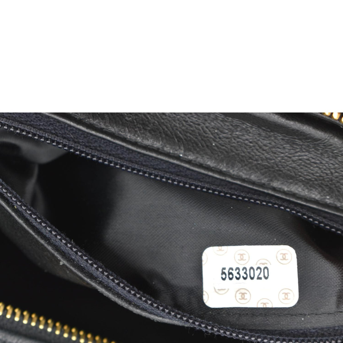 CHANEL Small Vintage Lambskin Leather Handbag Black