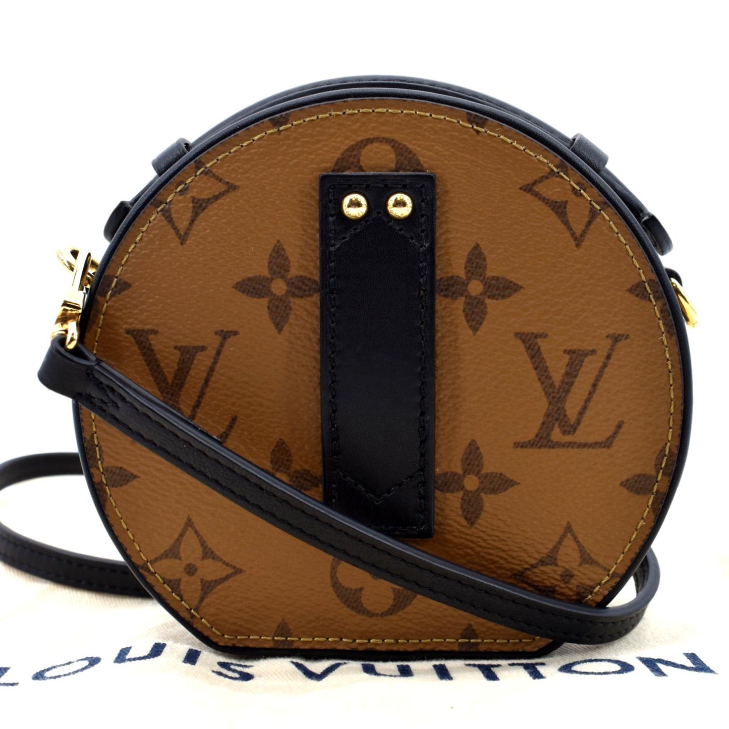 LOUIS VUITTON Mini Boite Chapeau Reverse Monogram Canvas Shoulder Bag Brown