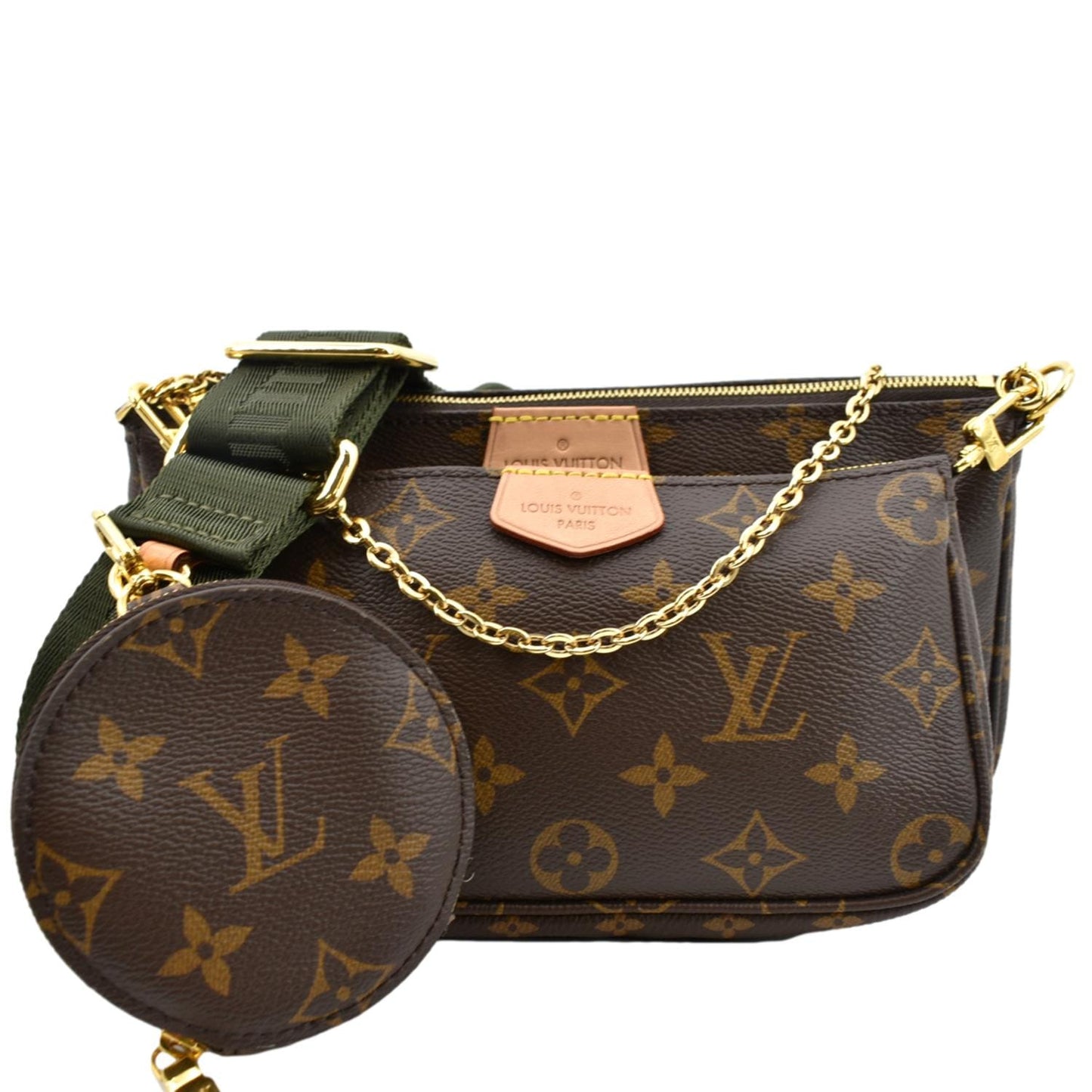 LOUIS VUITTON Multi Pochette Accessoires Monogram Canvas Shoulder Bag Khaki