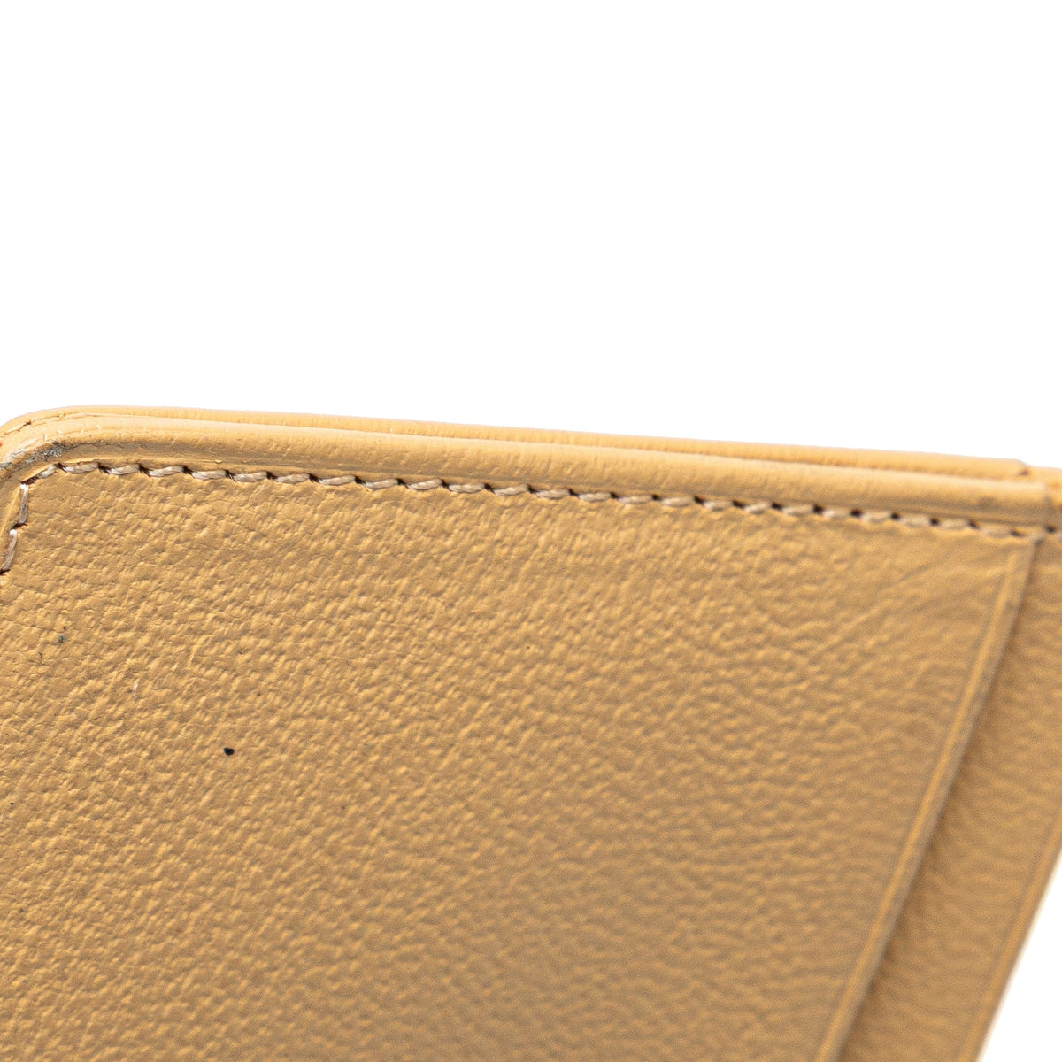Yellow Chanel CC Calfskin Card Holder