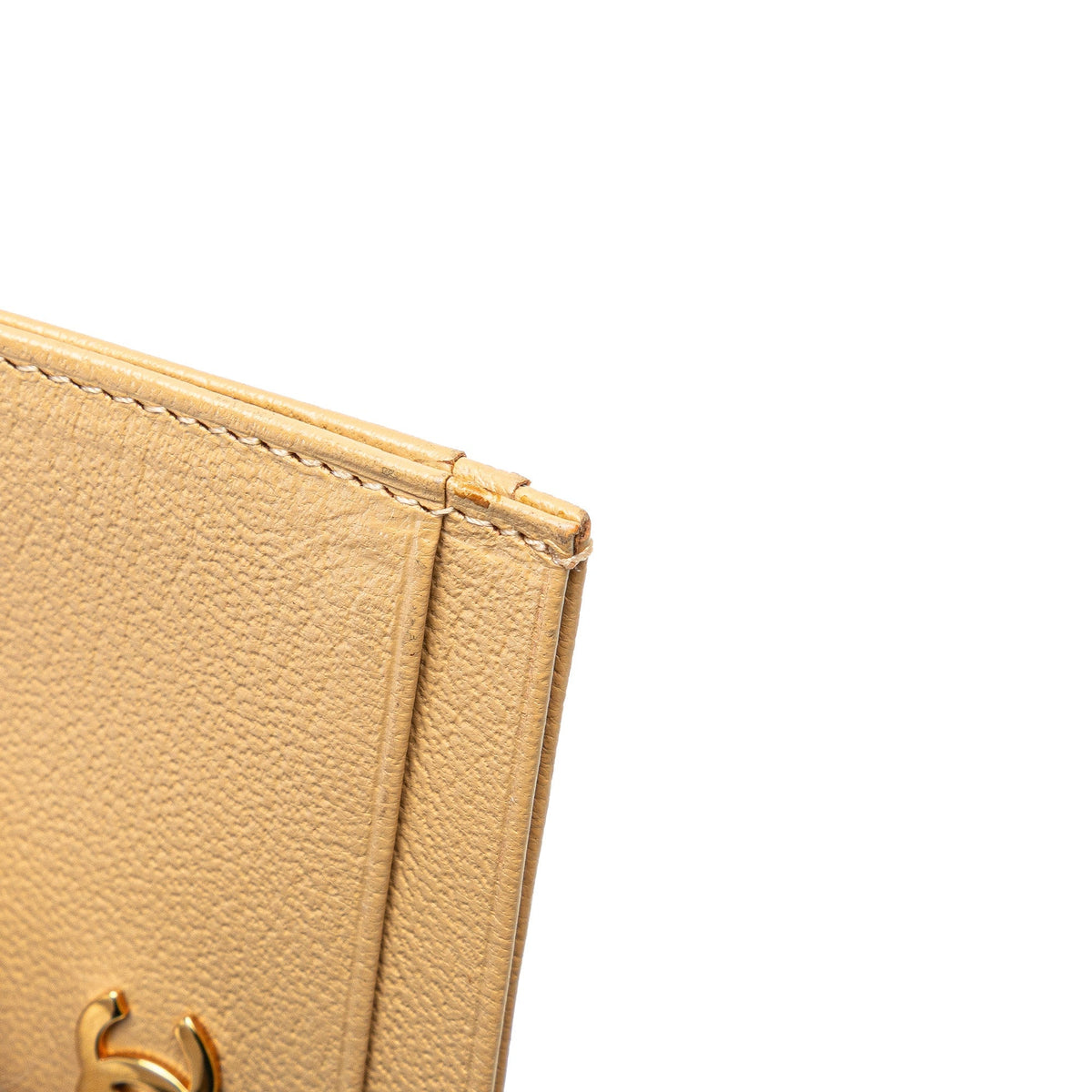 Yellow Chanel CC Calfskin Card Holder