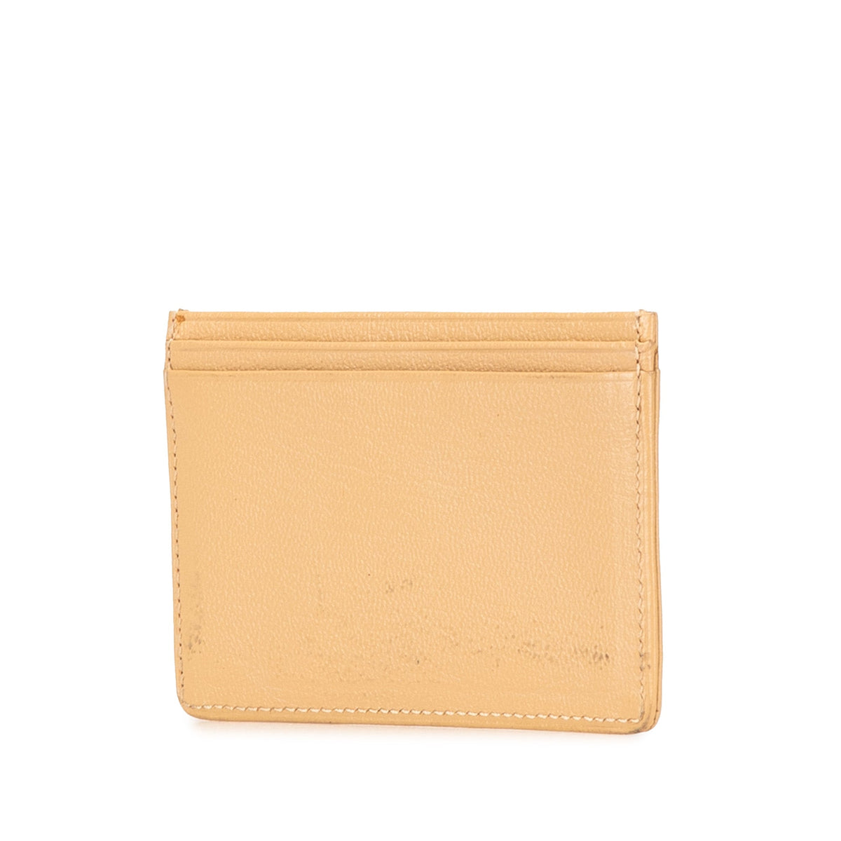 Yellow Chanel CC Calfskin Card Holder