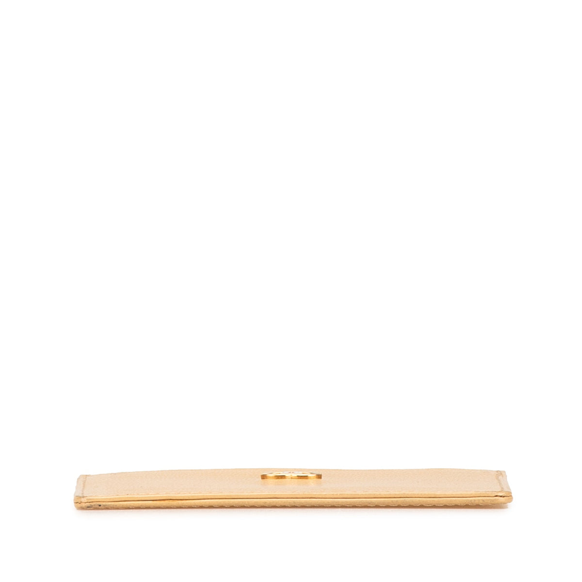 Yellow Chanel CC Calfskin Card Holder