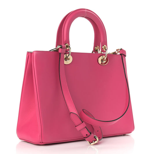 DIOR Smooth Calfskin Large Diorissimo Tote Fuchsia
