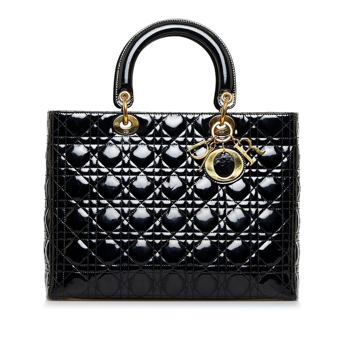 Dior Large Cannage Patent Lady Dior (SHG-PODoLT)