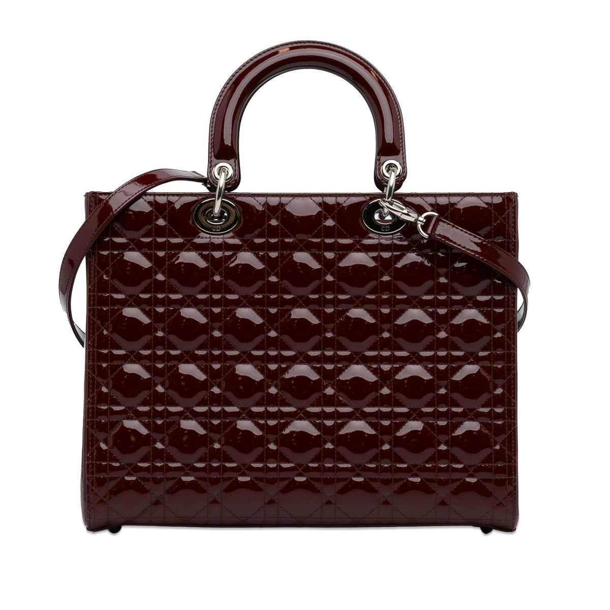 Dior Large Cannage Patent Lady Dior (SHG-P4TbsK)