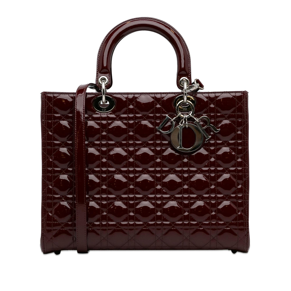 Dior Large Cannage Patent Lady Dior (SHG-P4TbsK)