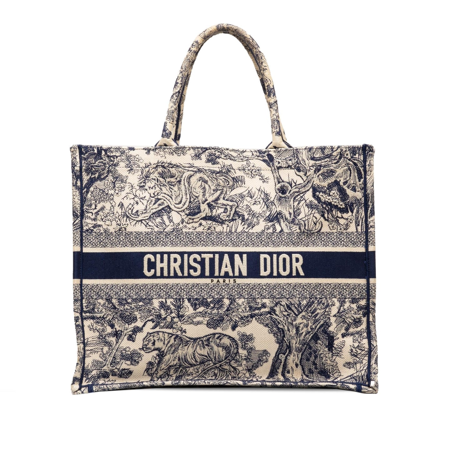 Dior Large Toile De Jouy Book Tote (SHG-zBob0t)