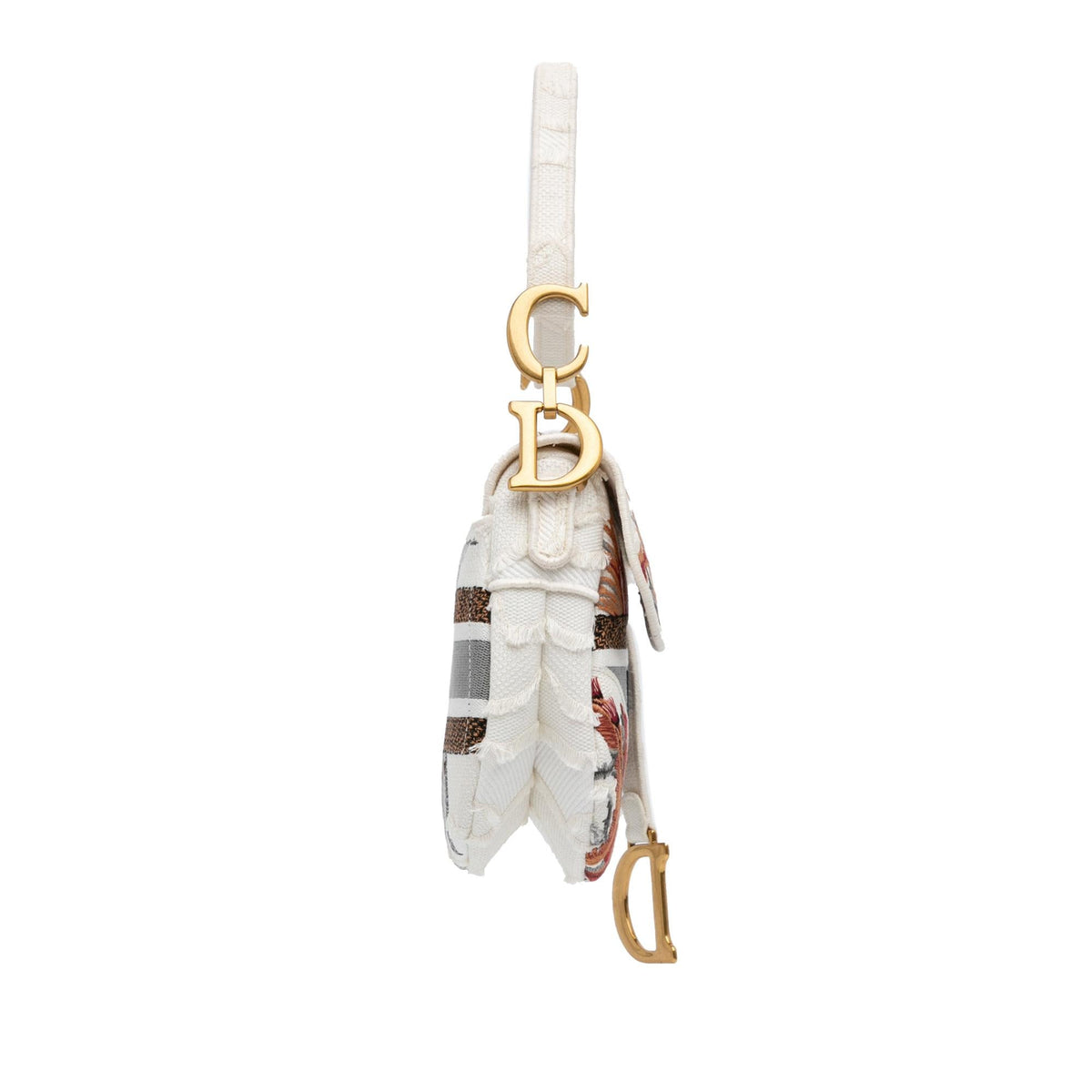 Dior Medium Embroidered Floral Saddle (SHG-E6zsDH)
