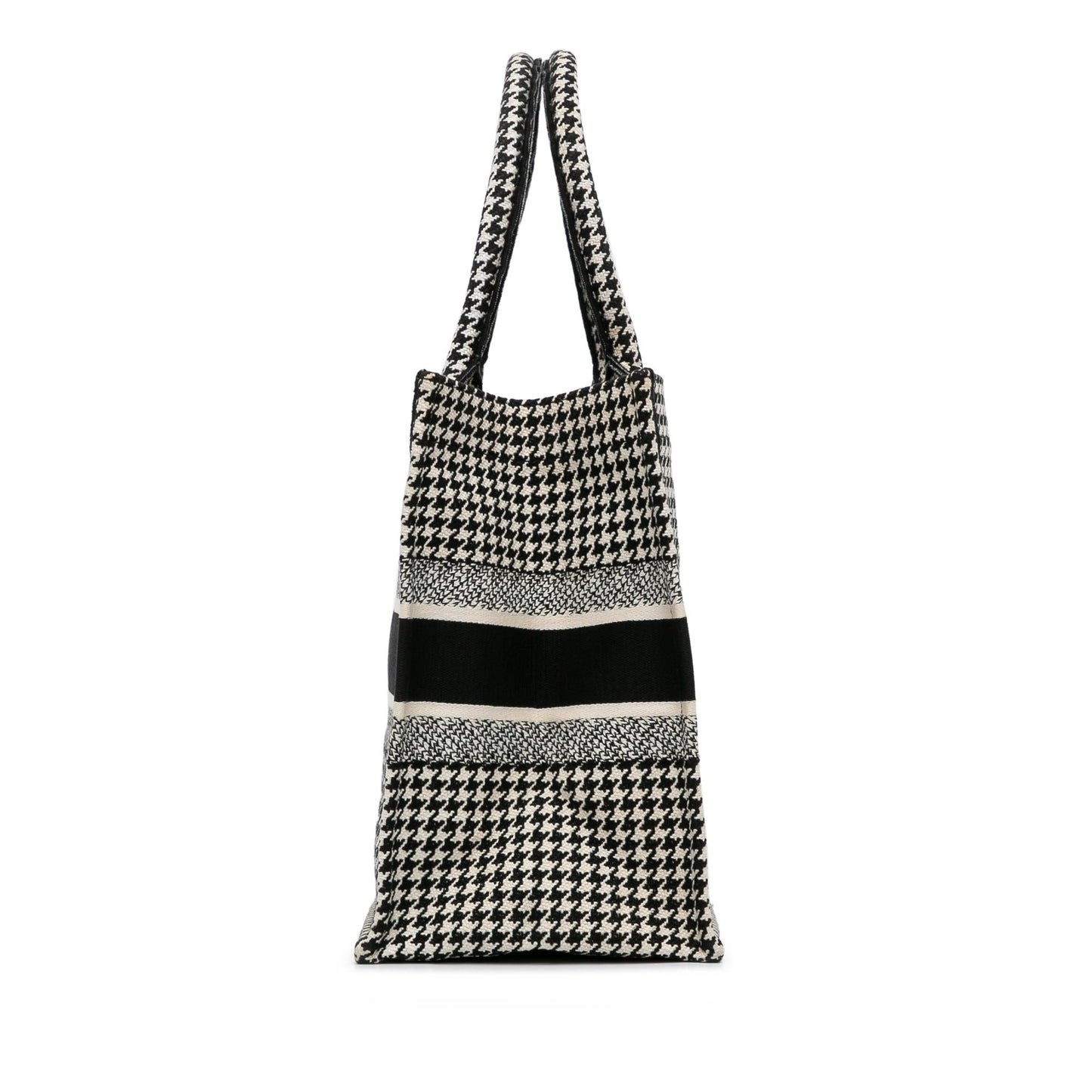 Dior Medium Houndstooth Embroidered Book Tote (SHG-g0s64t)
