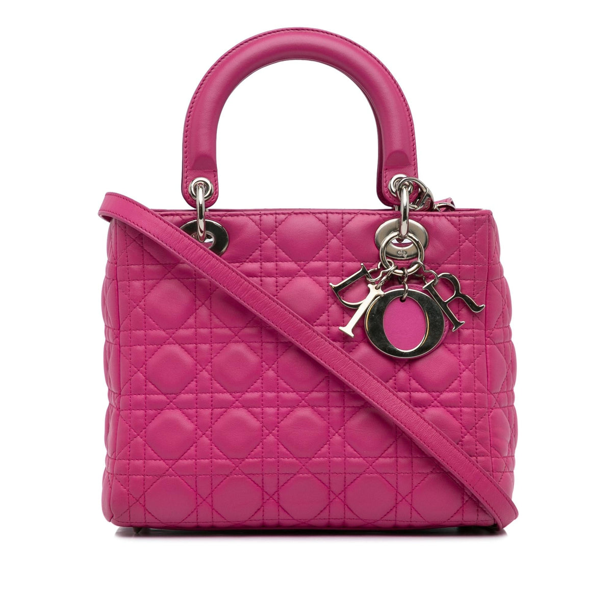 Dior Medium Lambskin Cannage Lady Dior (SHG-vdEMNt)