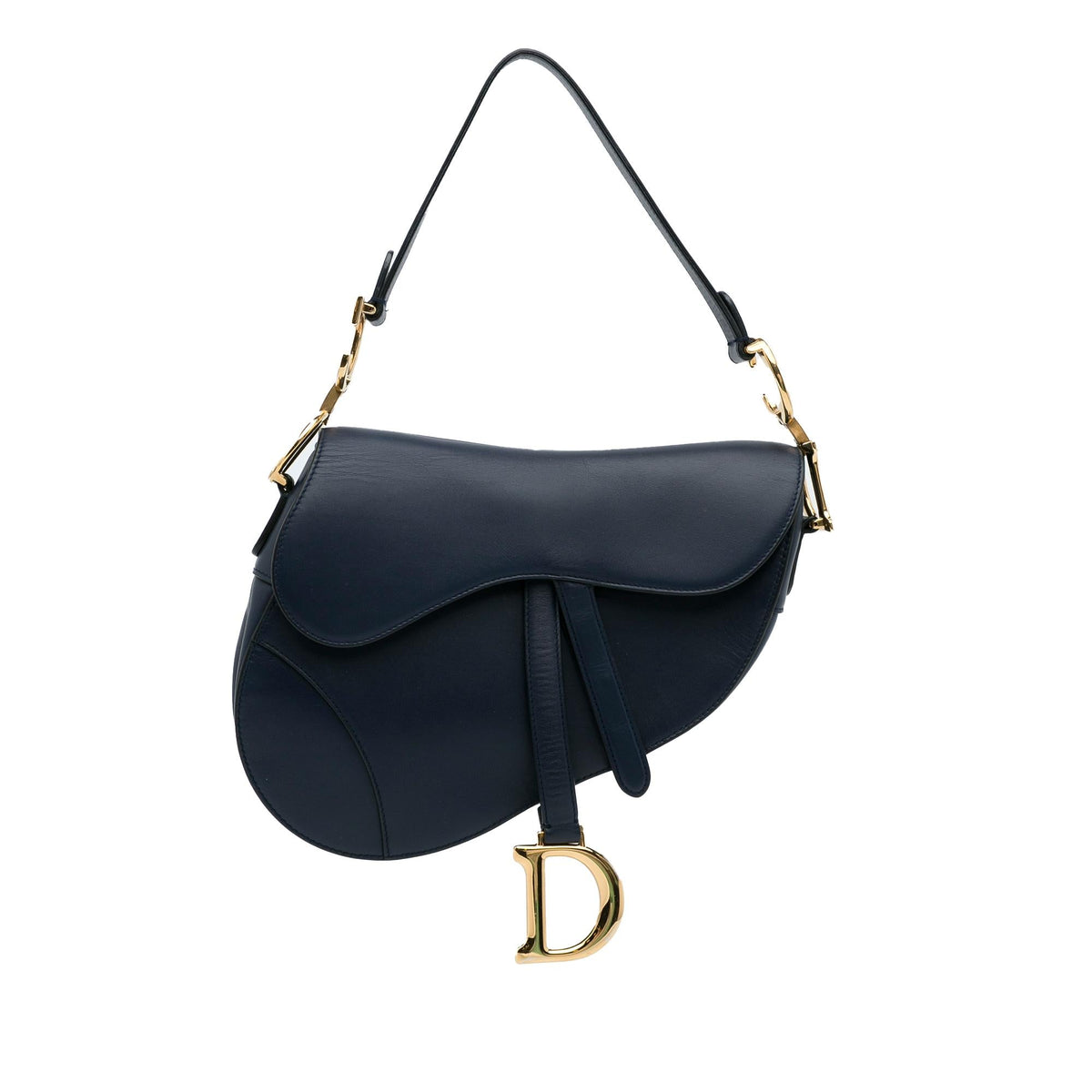 Dior Medium Leather Saddle Bag (SHG-cbSl9t)