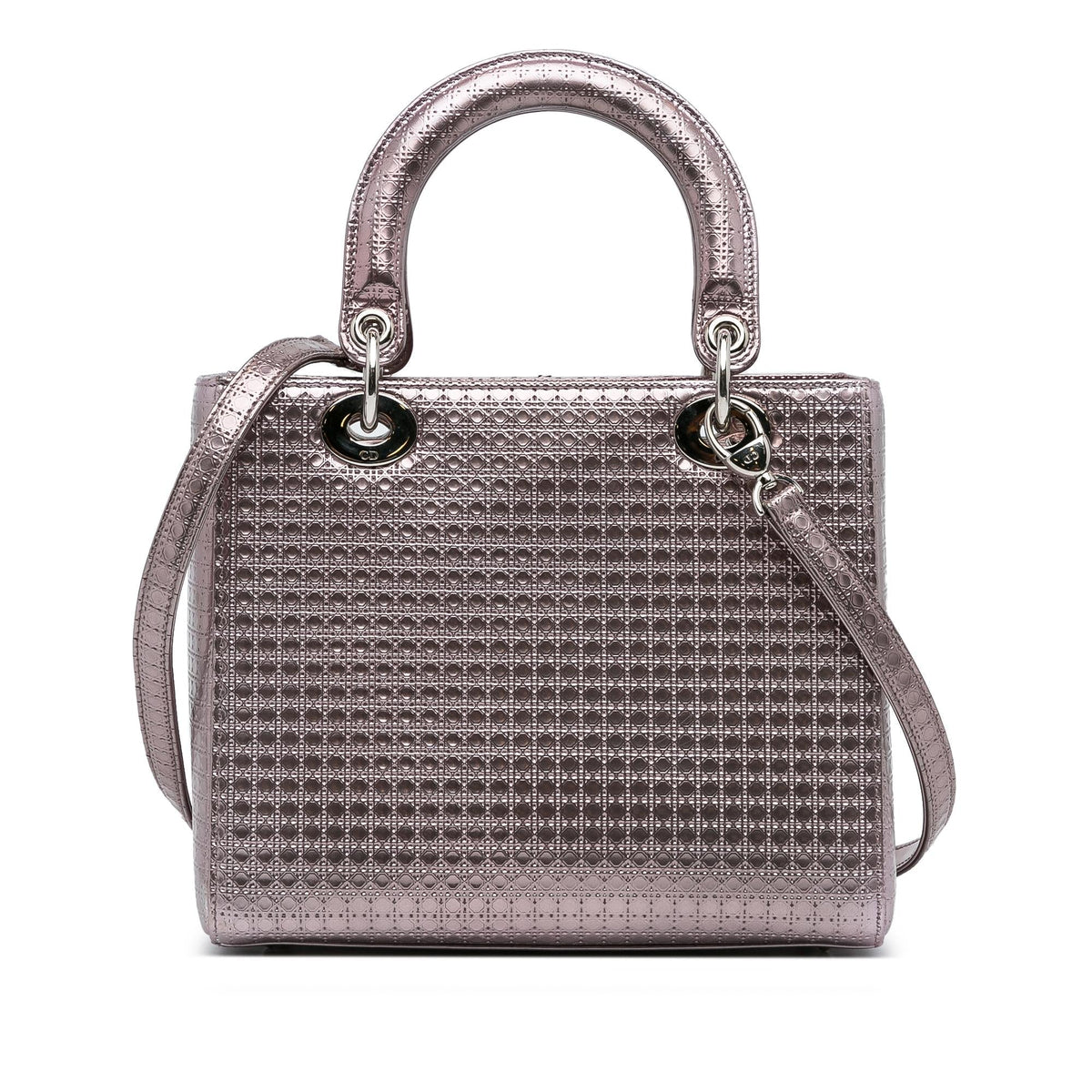 Dior Medium Metallic Microcannage Lady Dior (SHG-rFTqIT)