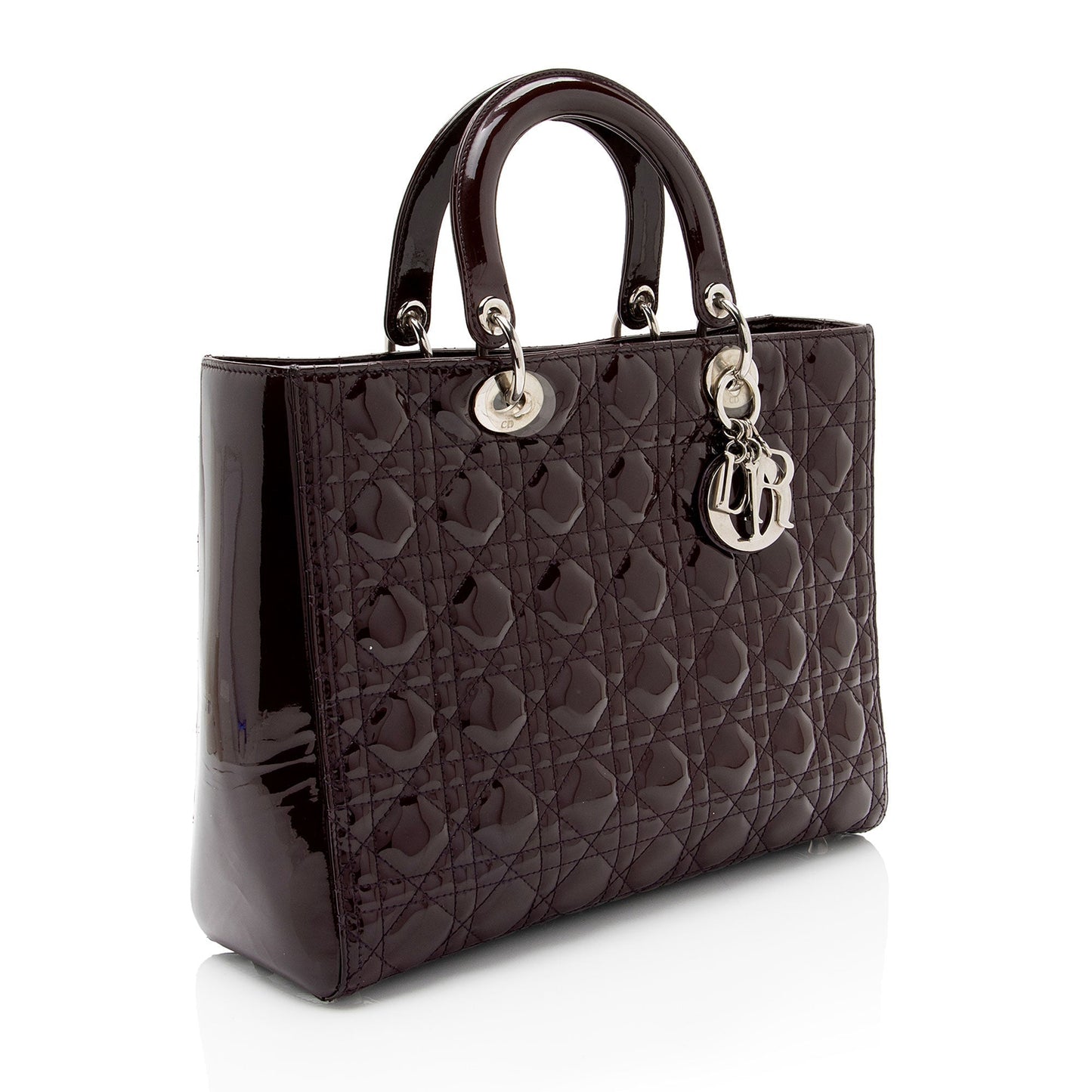 Dior Patent Leather Lady Dior Large Tote (SHF-5trAE8)