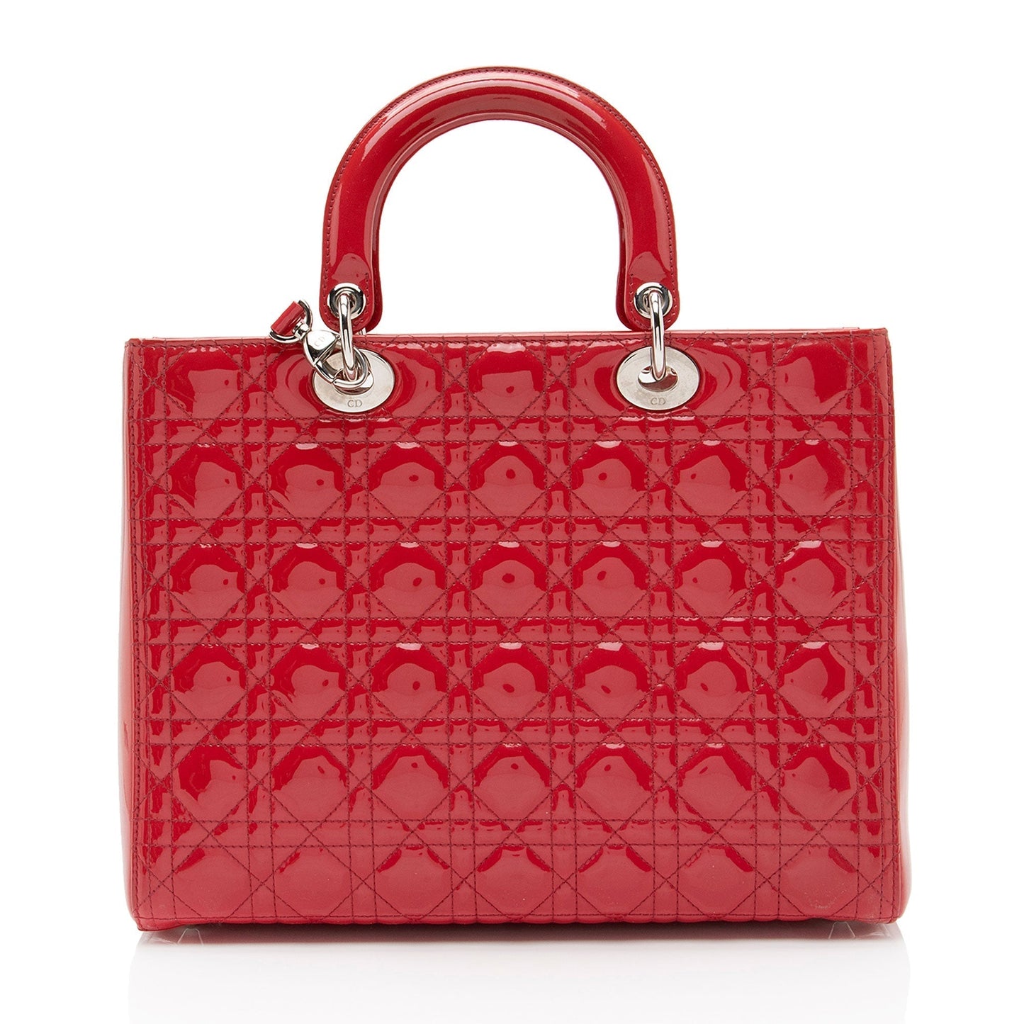 Dior Patent Leather Lady Dior Large Tote (SHF-Fvh4jH)