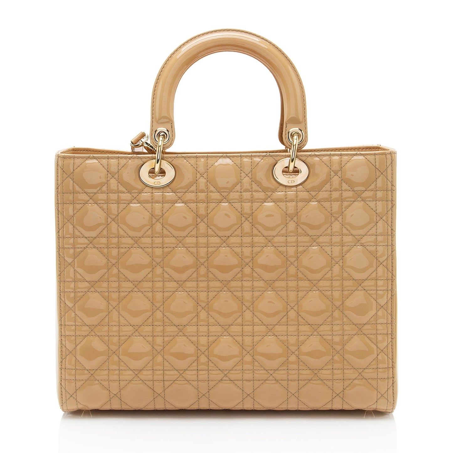 Dior Patent Leather Lady Dior Large Tote (SHF-EZ4EwJ)