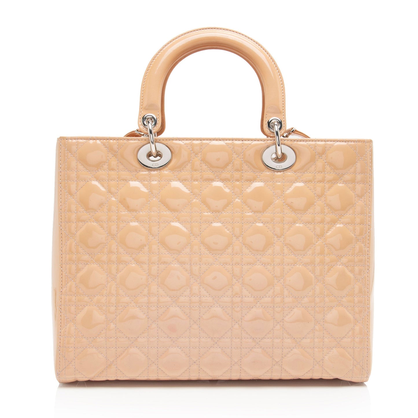 Dior Patent Leather Lady Dior Large Tote (SHF-2qzbI4)