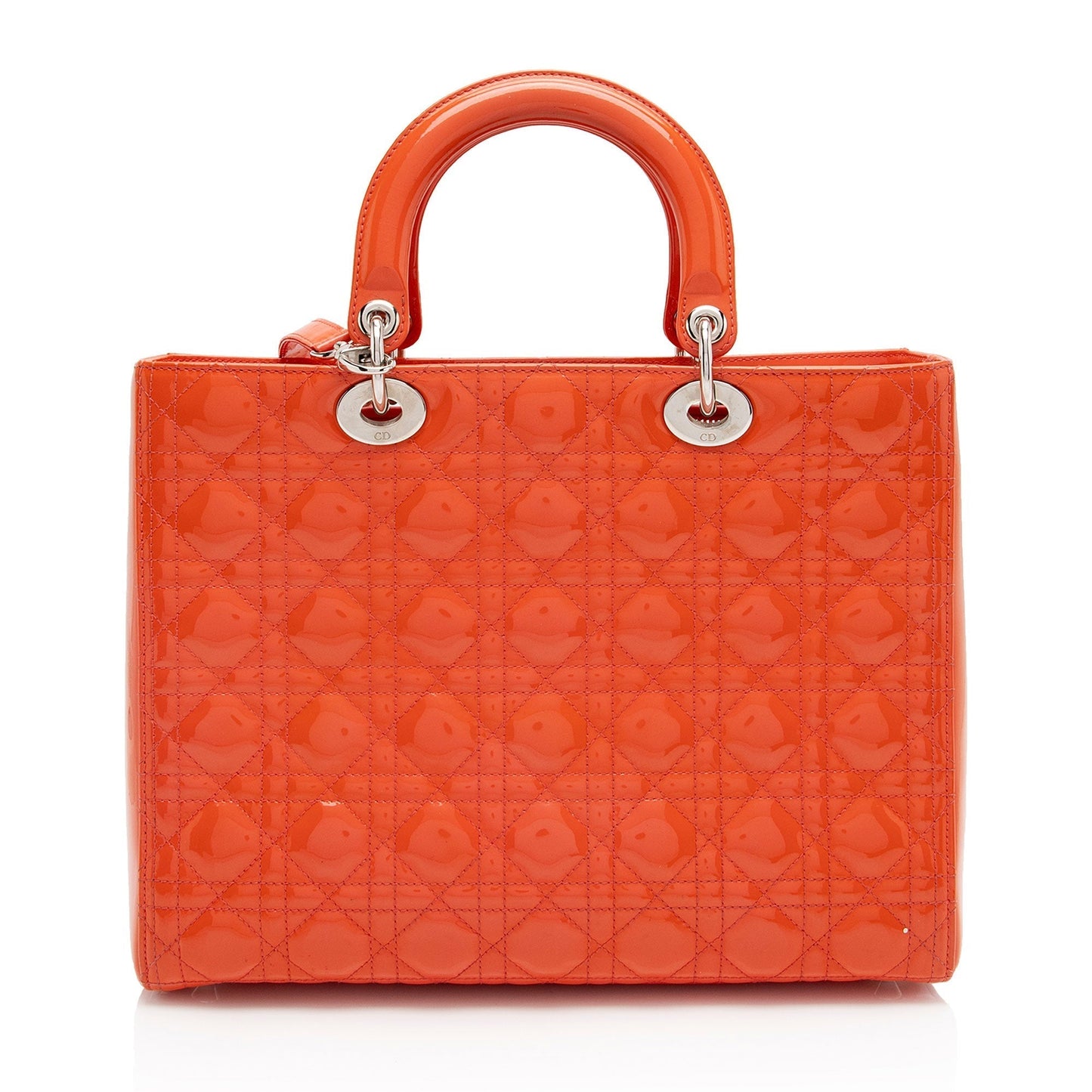 Dior Patent Leather Lady Dior Large Tote (SHF-w6Nhh6)