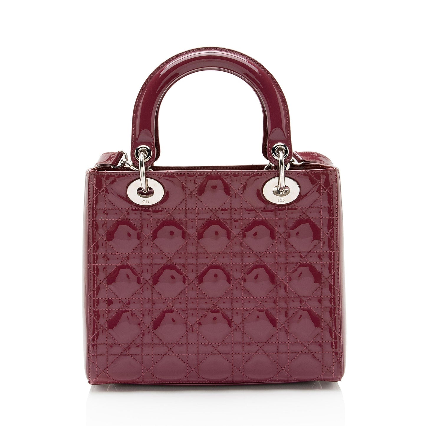 Dior Patent Leather Lady Dior Medium Tote (SHF-Tr4vgf)