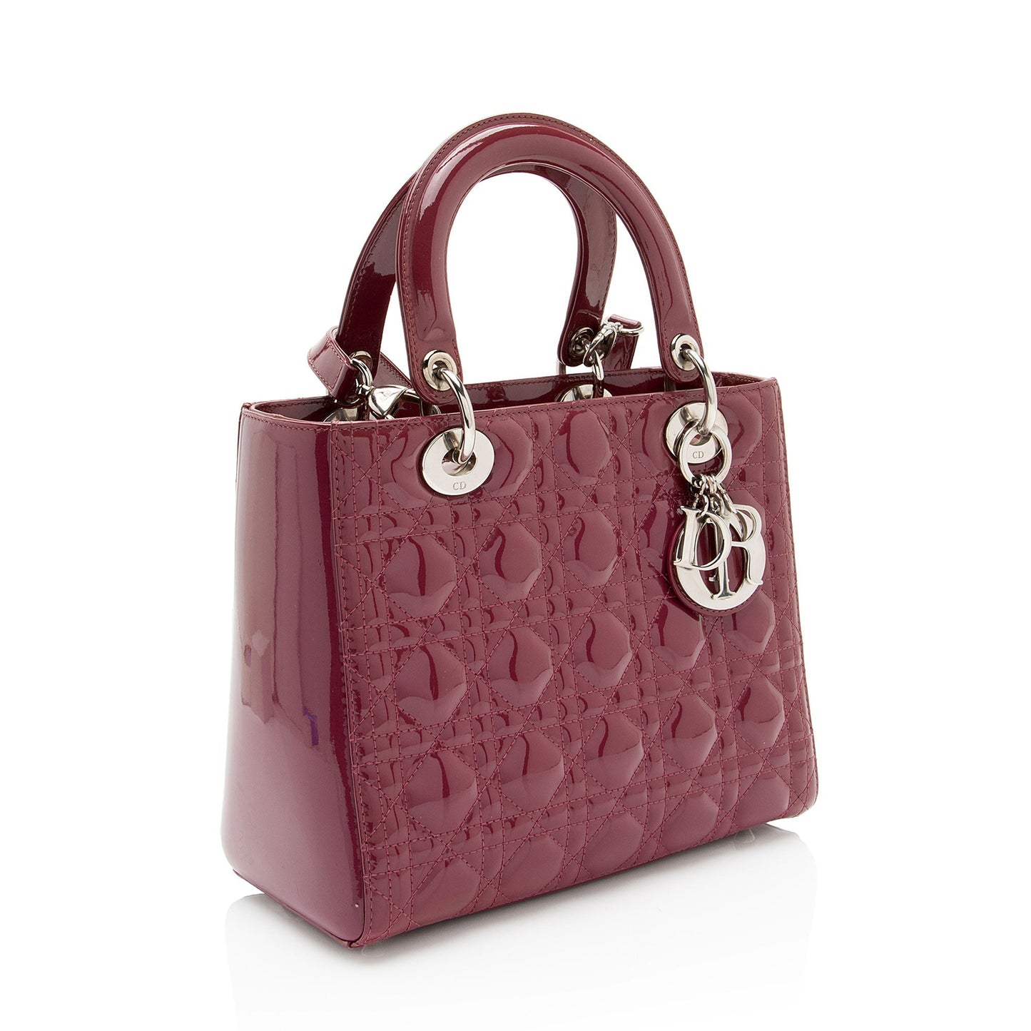 Dior Patent Leather Lady Dior Medium Tote (SHF-Tr4vgf)