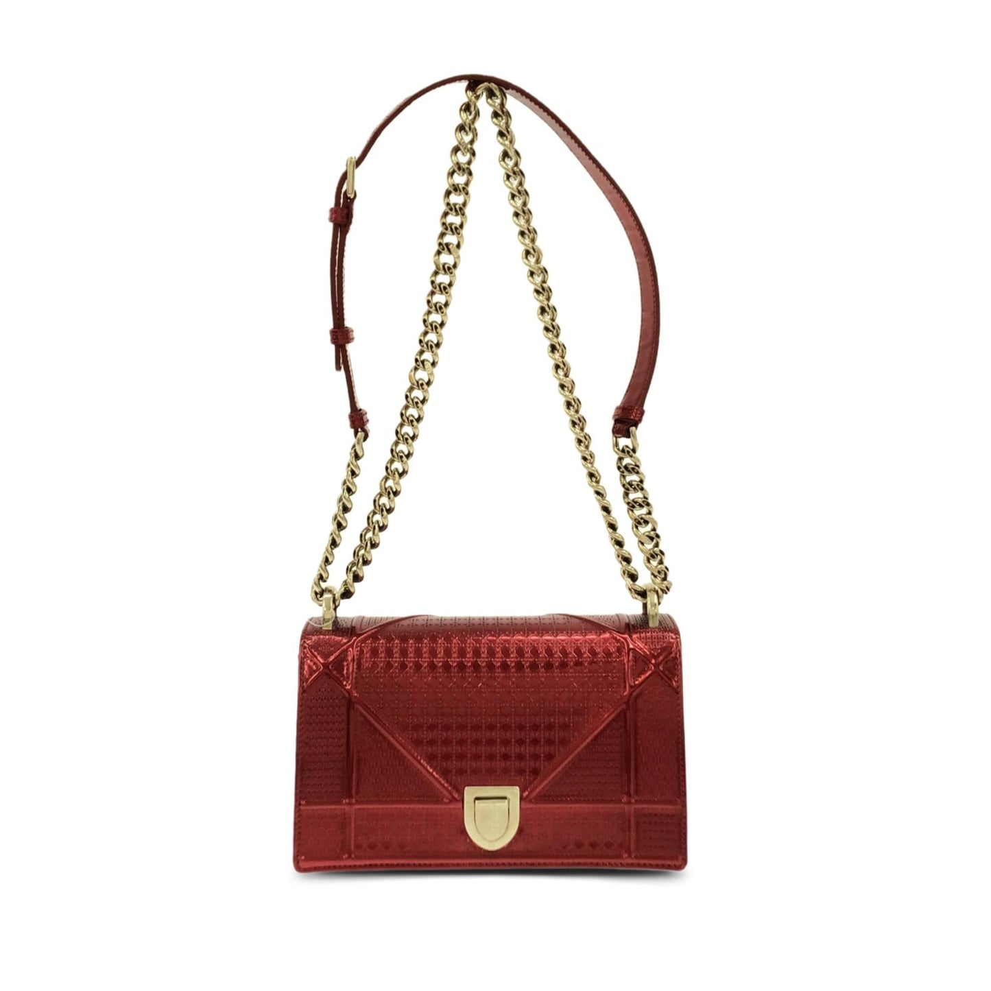 Dior Patent Microcannage Diorama Crossbody Bag (SHG-nk7GZA)