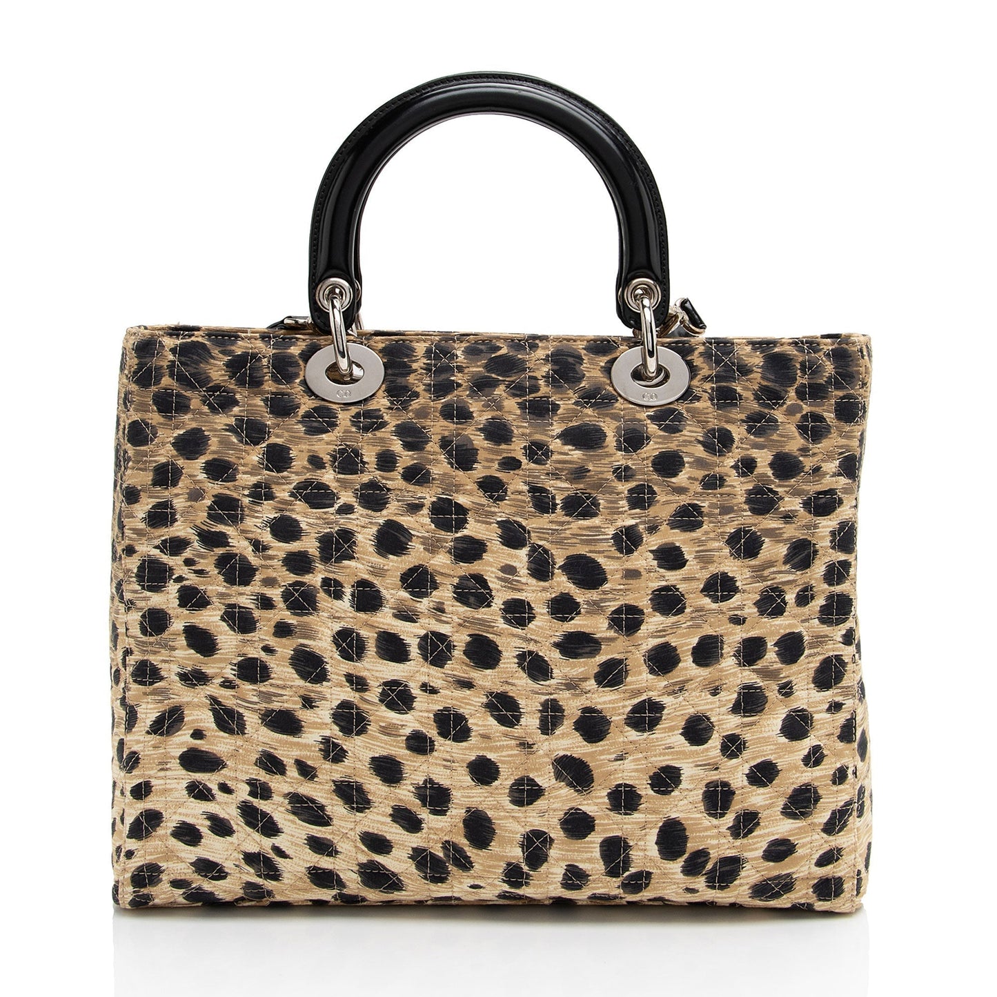 Dior Vintage Canvas Leopard Lady Dior Large Tote (SHF-ec5zqj)
