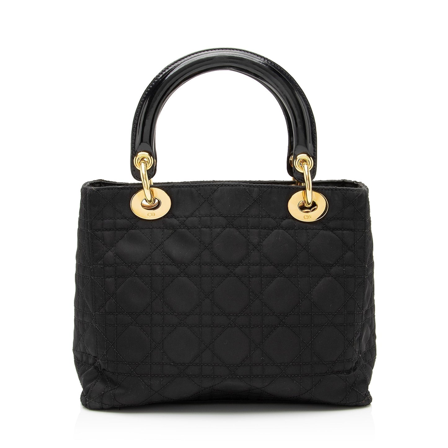 Dior Vintage Nylon Lady Dior Medium Tote (SHF-23881)