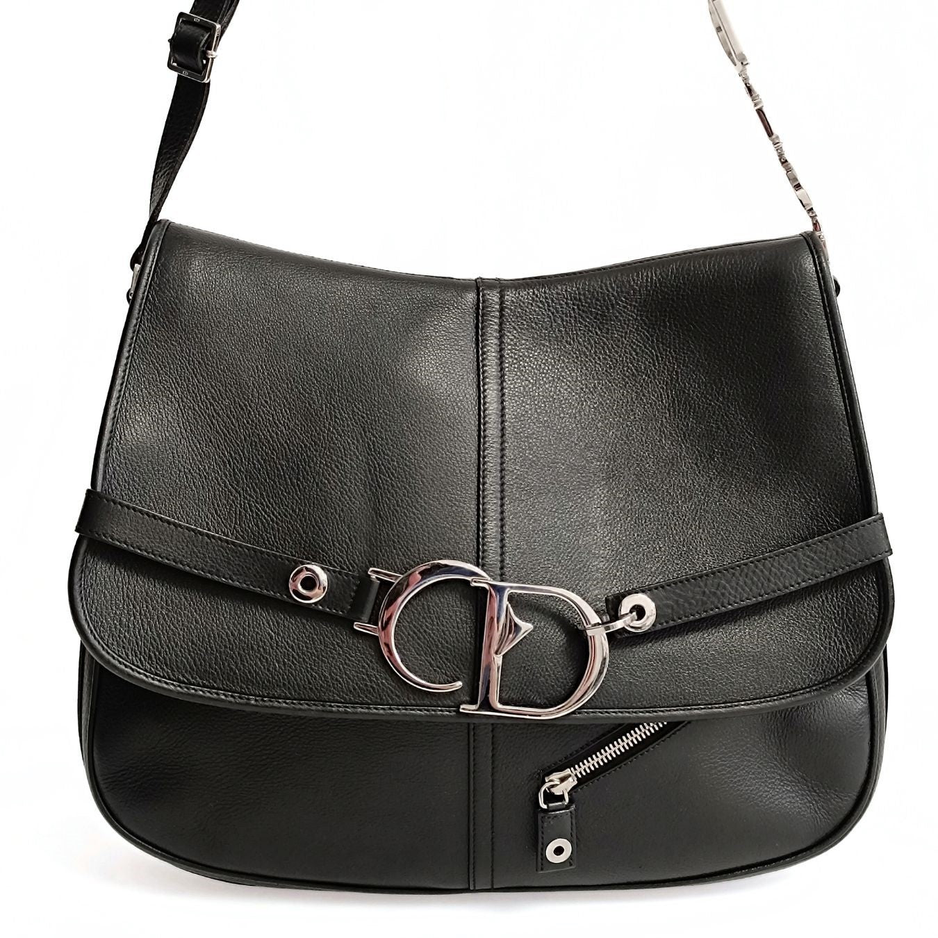 DIOR Saddle large shoulder bag in black leather