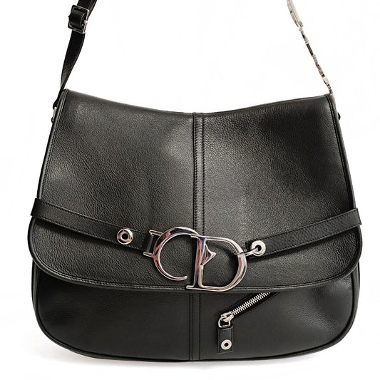 DIOR Saddle large shoulder bag in black leather