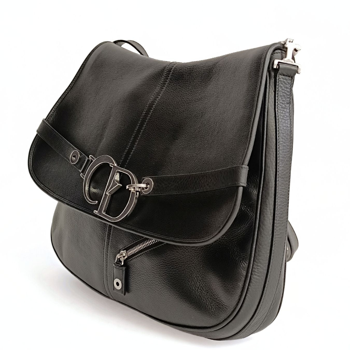 DIOR Saddle large shoulder bag in black leather