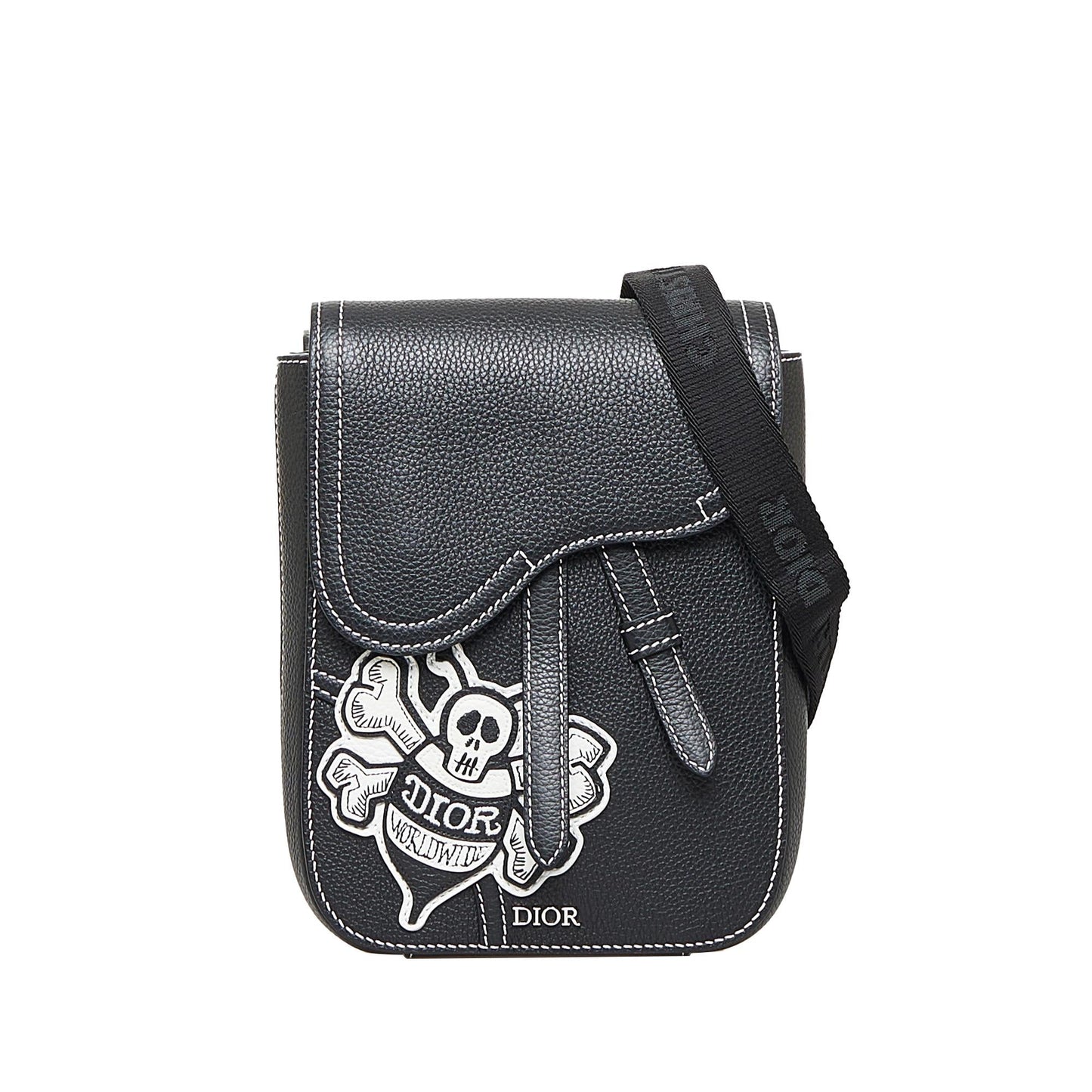 Dior x Stussy Bee Applique Saddle Crossbody (SHG-ptcS1w)