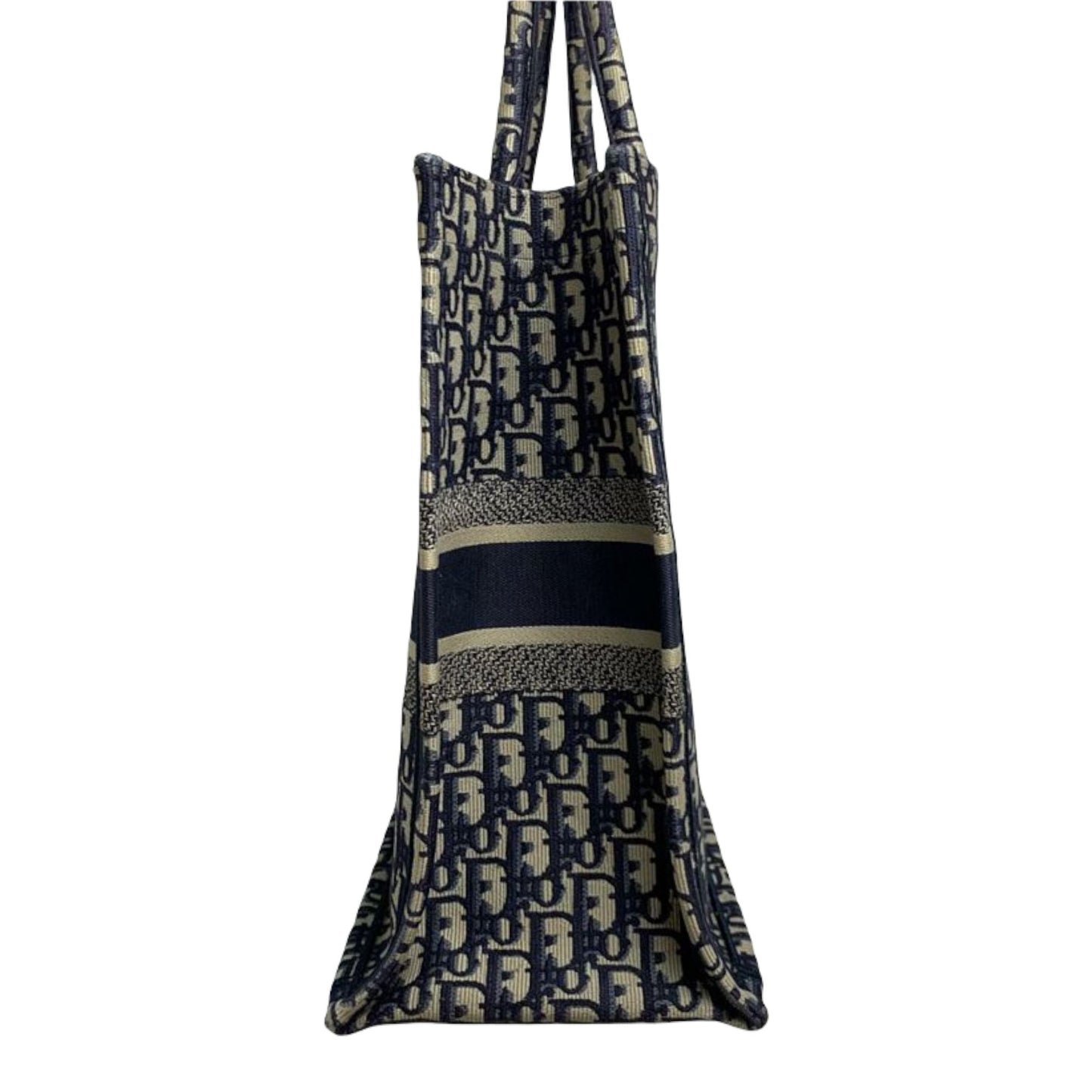Oblique Book Tote Large Canvas Blue