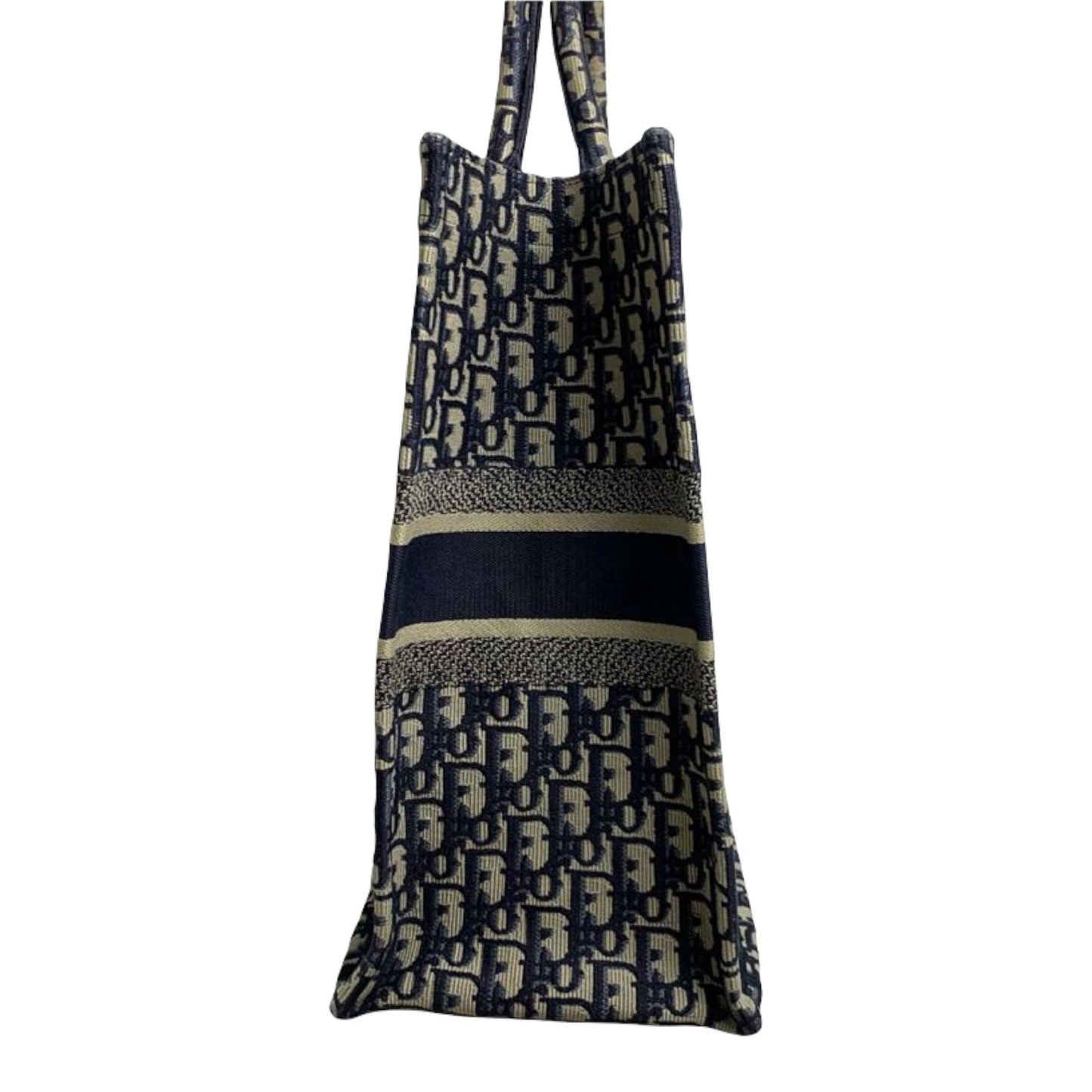 Oblique Book Tote Large Canvas Blue