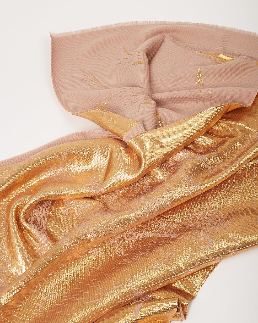 Dior Rose Gold Lamé "La Lune Dans Mes Yeux" Scarf
