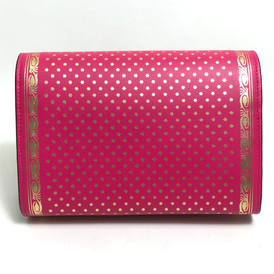 GUCCI Long Wallet Purse 524967 leather Pink / Gold GUCCY logo Women Secondhand