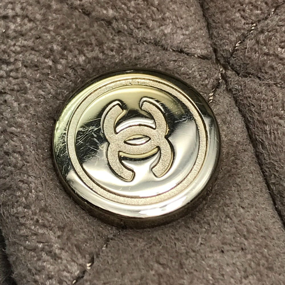 CHANEL Tote Bag Mouton, Leather Brown CC COCO Mark Half Matelasse Women Used