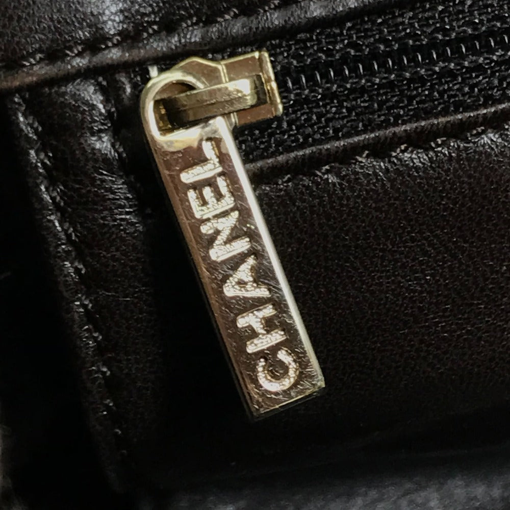 CHANEL Tote Bag Mouton, Leather Brown CC COCO Mark Half Matelasse Women Used