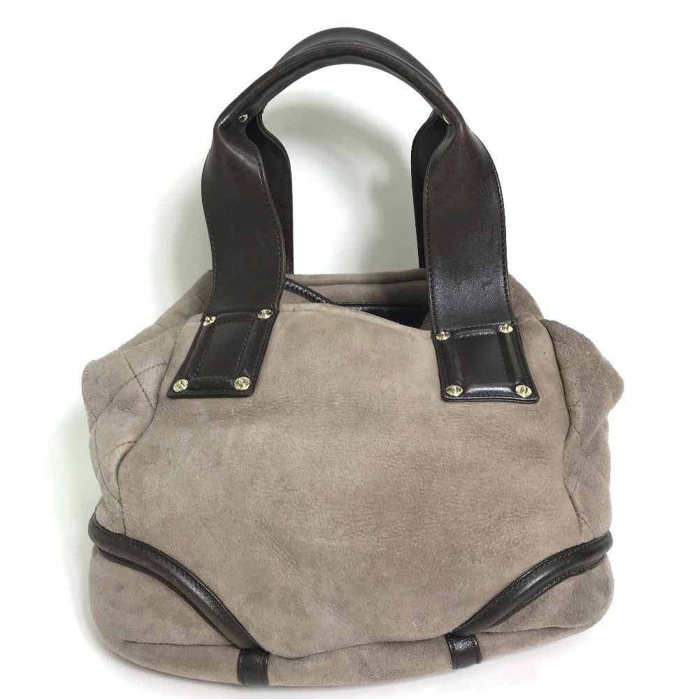 CHANEL Tote Bag Mouton, Leather Brown CC COCO Mark Half Matelasse Women Used