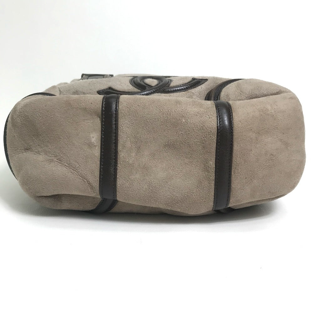 CHANEL Tote Bag Mouton, Leather Brown CC COCO Mark Half Matelasse Women Used