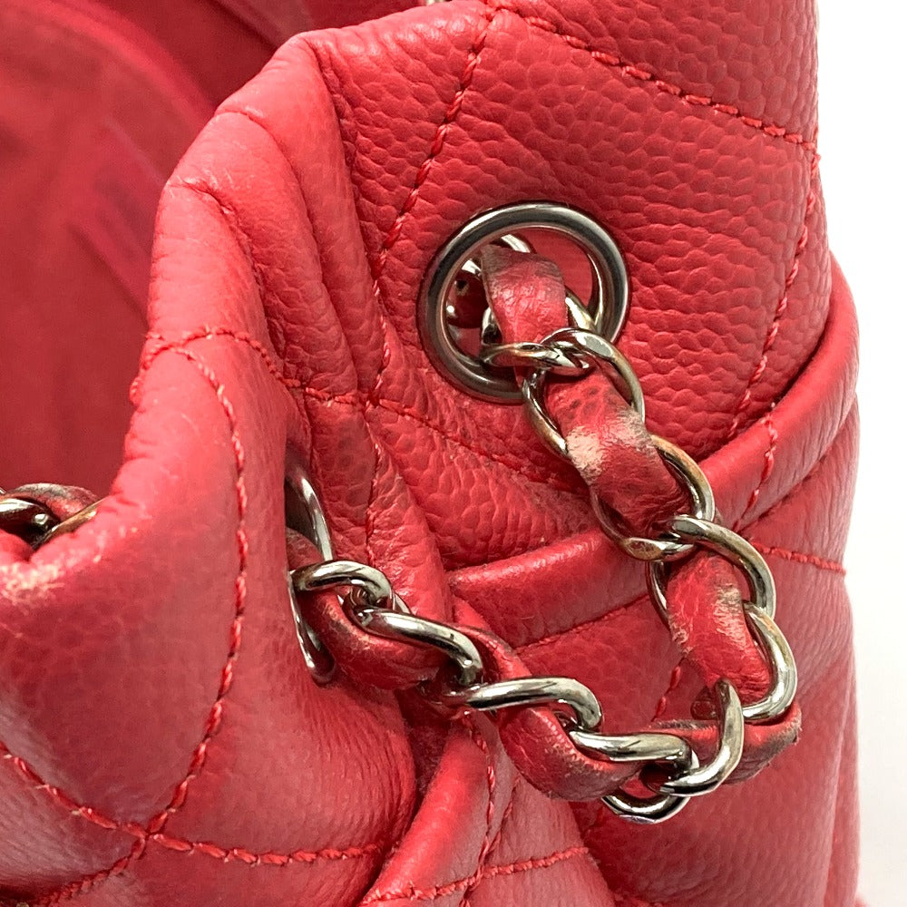 CHANEL Tote Bag A67921 Caviar skin pink CC COCO Mark Matrasse Women Used