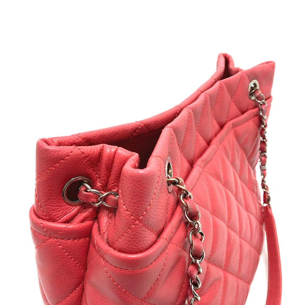 CHANEL Tote Bag A67921 Caviar skin pink CC COCO Mark Matrasse Women Used