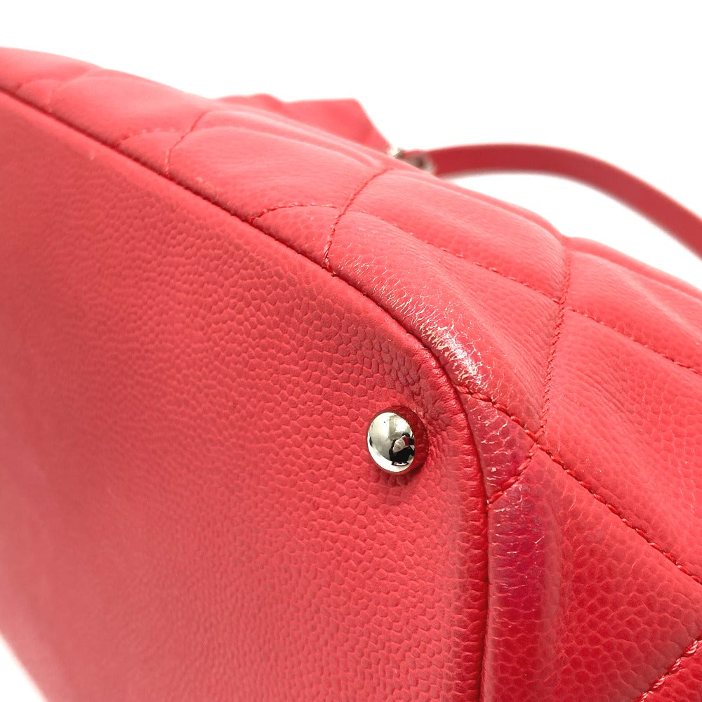CHANEL Tote Bag A67921 Caviar skin pink CC COCO Mark Matrasse Women Used