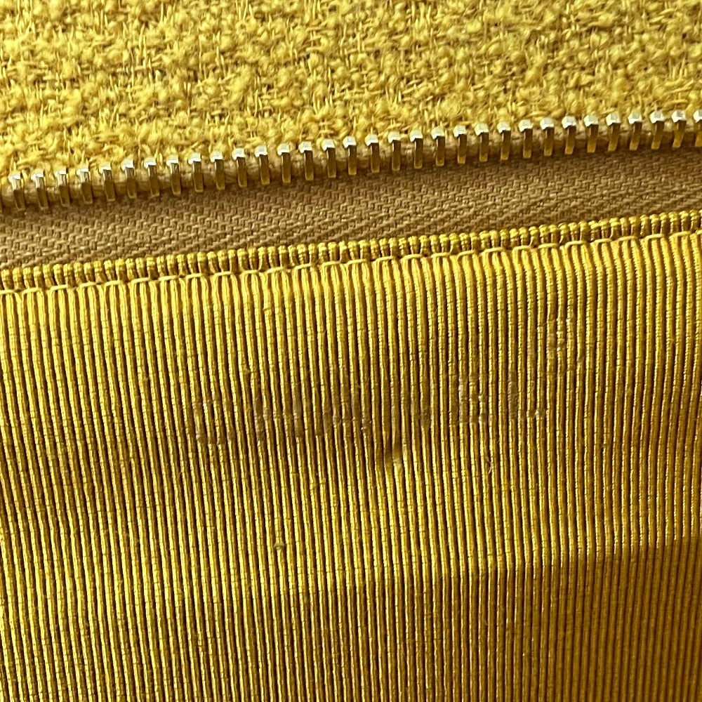 CHANEL Shoulder Bag pile Mustard type Comes with a clasp pouch Vstitch Chevron Women Used