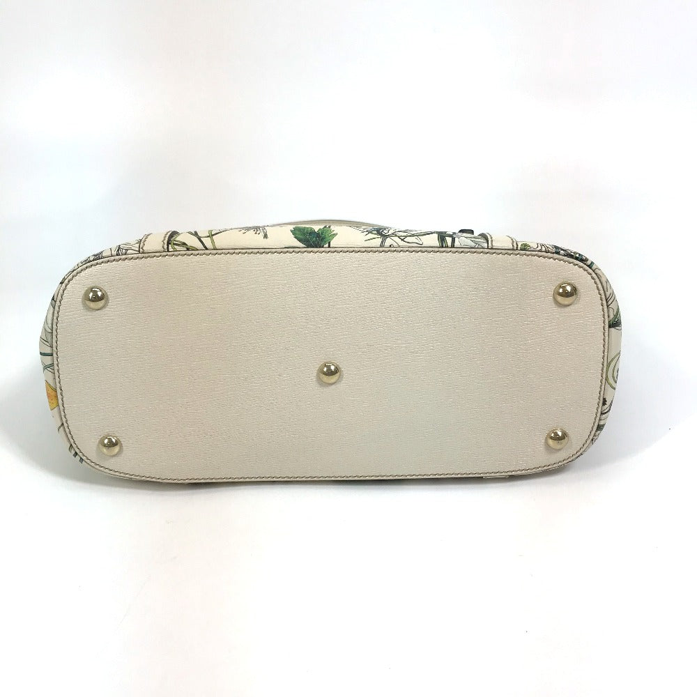 GUCCI Tote Bag 336776 leather Ivorytype Flora Floral Gucci Nice Tote Bag Women Secondhand