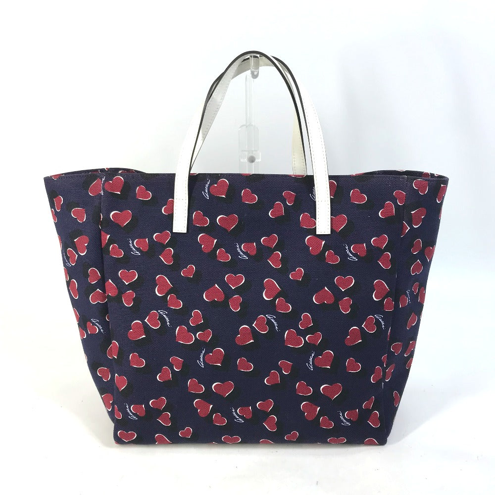 GUCCI Tote Bag 282439  Canvas / leather Navy heart Women Secondhand